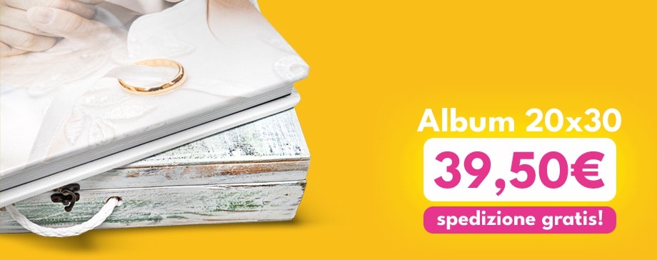 Offerta lampo Fotolibro 20x30 - 40 Fogli 80 Pagine - Carta OPACA LISCIA HD