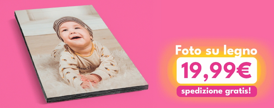 Offerta lampo Foto su Legno Laccato Nero 30x45