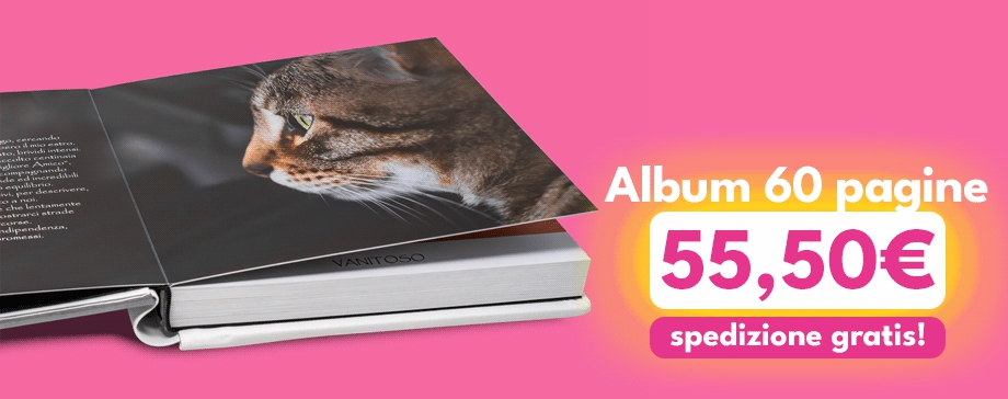 Offerta lampo Fotolibro 30x40 - 30 Fogli (60 pagine) 