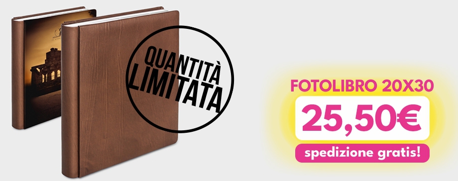 Offerta lampo Fotolibro 20x30 - 15 Fogli 30 Pagine - Carta Opaca LISCIA