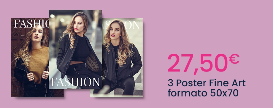 Offerta lampo 3 Poster 50x70 su Carta Superior Matte