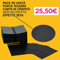 Pack 50 Porta Documenti neutri colore nero seta - clicca per ingrandire