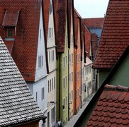 Villaggio tedesco con case colorate