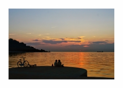 Tramonto su mare